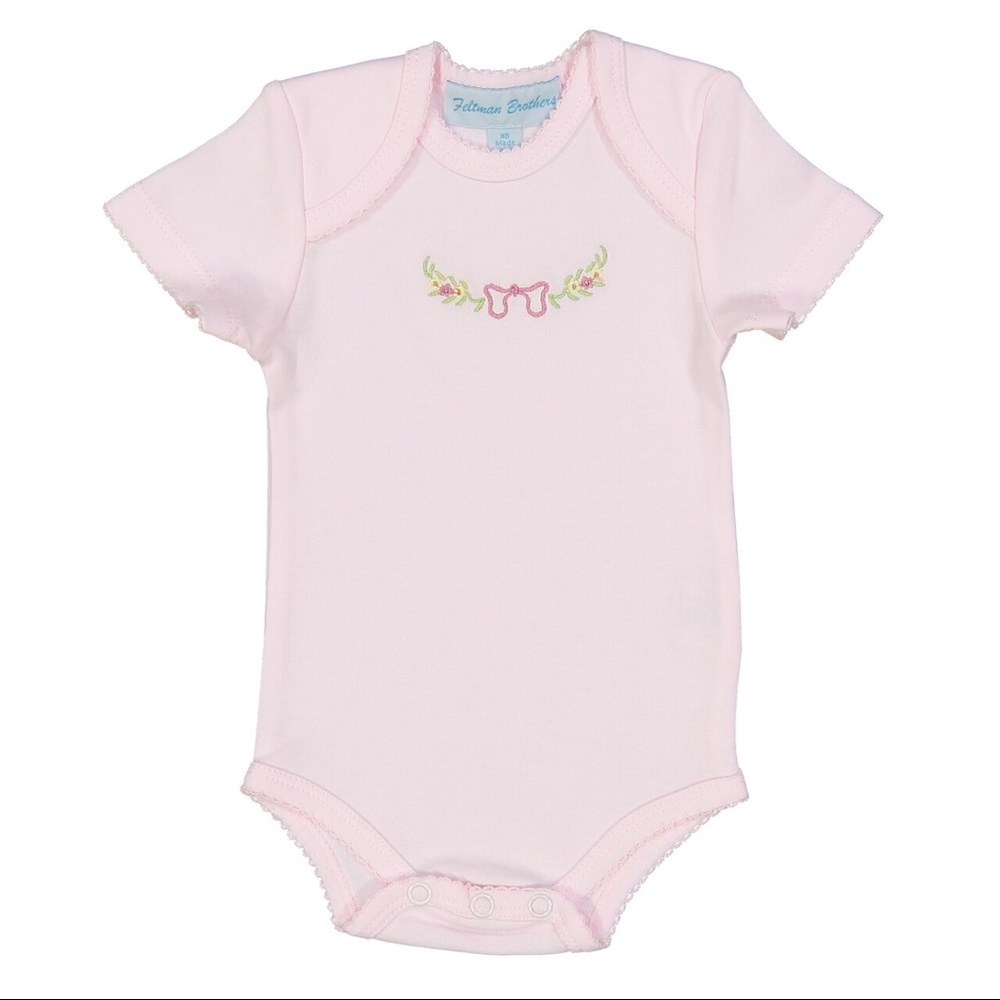 Feltman Brothers Floral Wreath Onesie Baby Girl